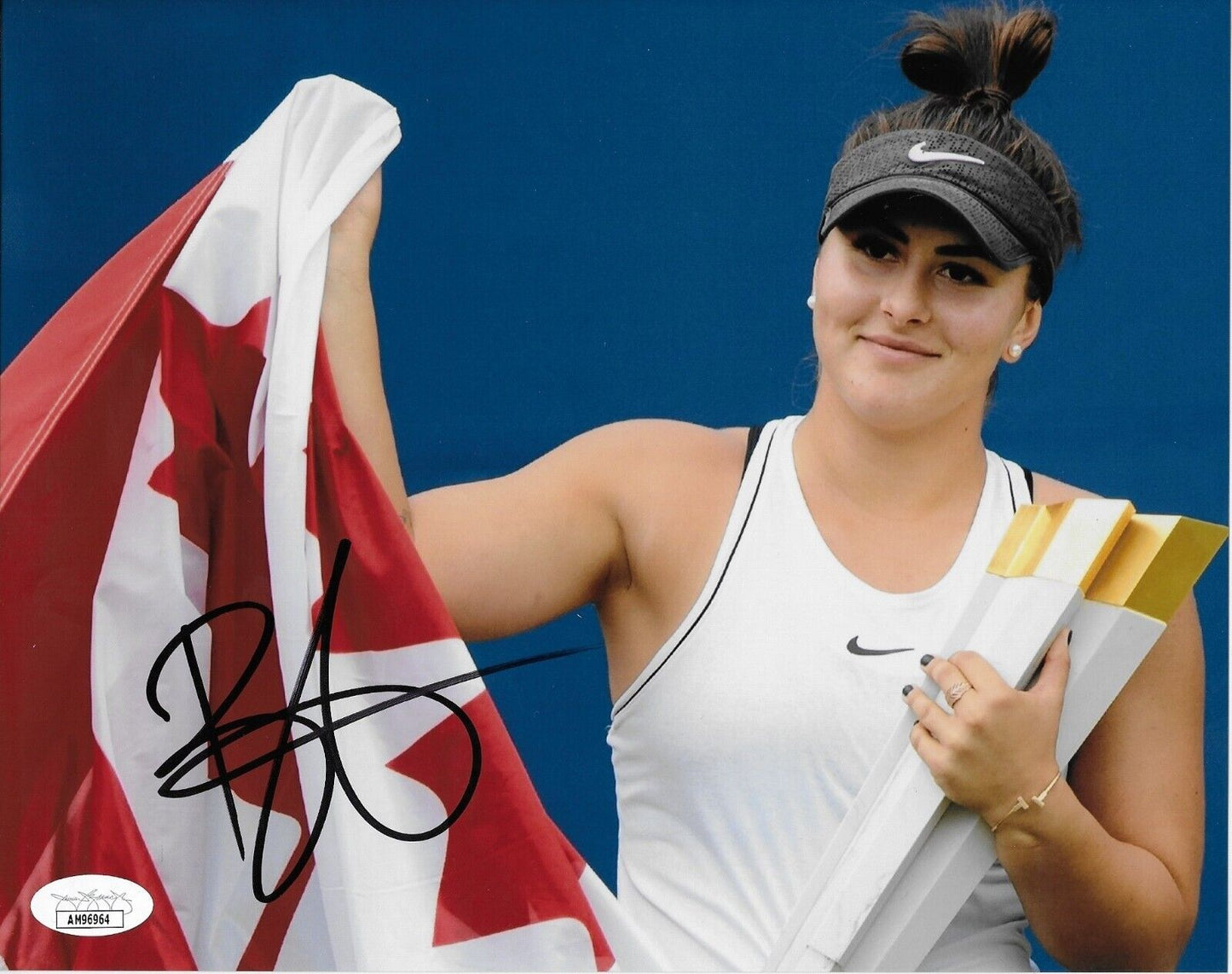 Photo autographiée de Bianca Andreescu WTA Tennis 8x10, 7 authentifications originales JSA