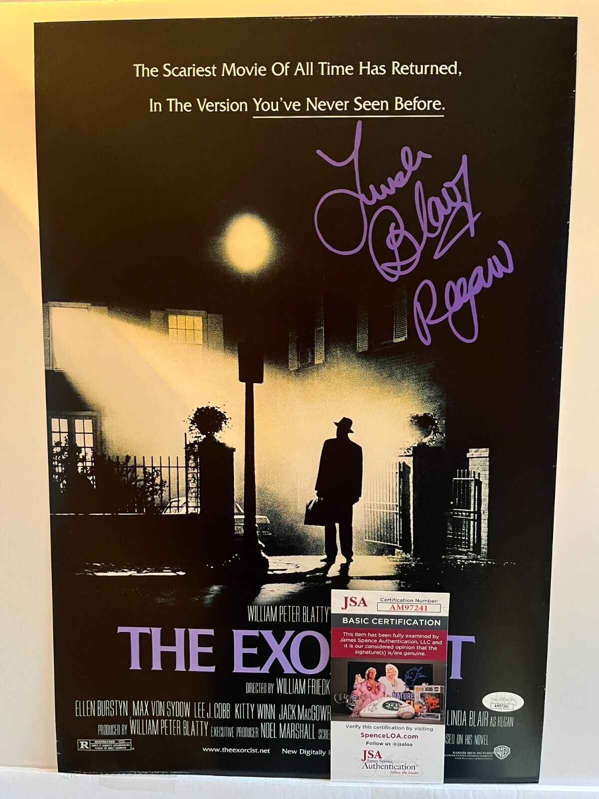 Autographed Linda Blair The Exorcist 12x18 Photo signed JSA Regan