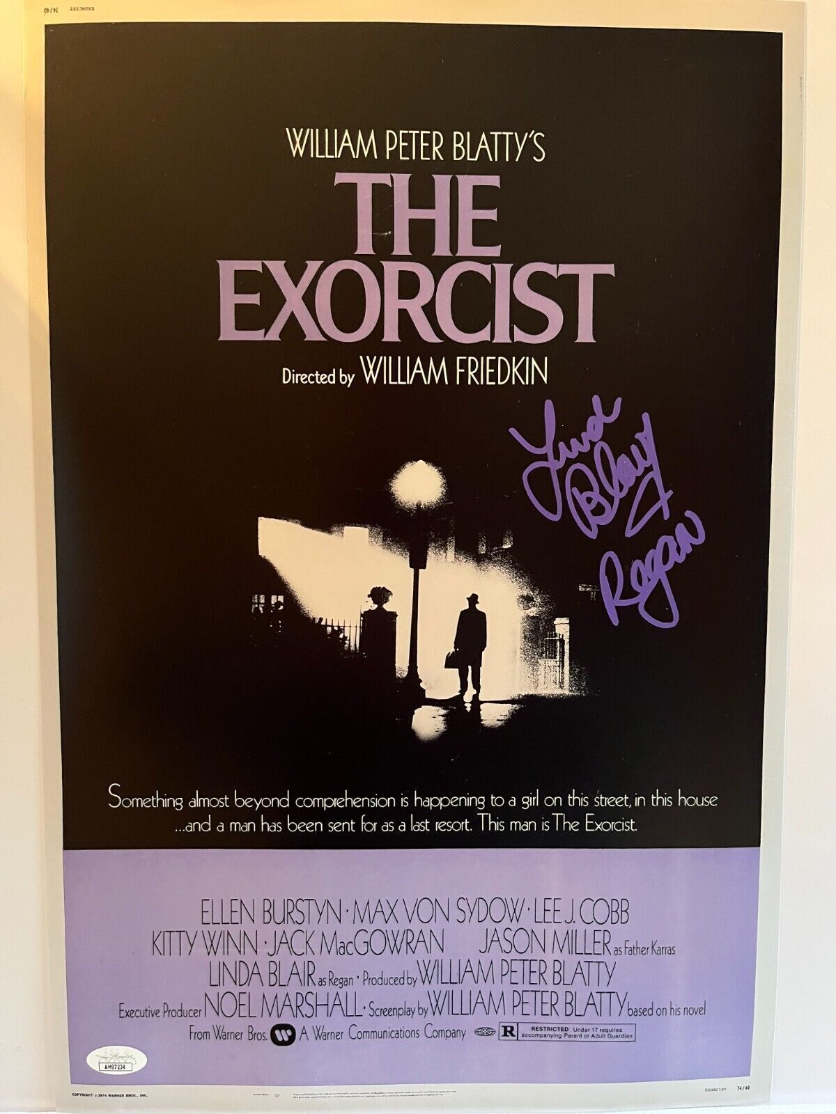 Autographed Linda Blair The Exorcist 12x18 Photo signed JSA Regan 2