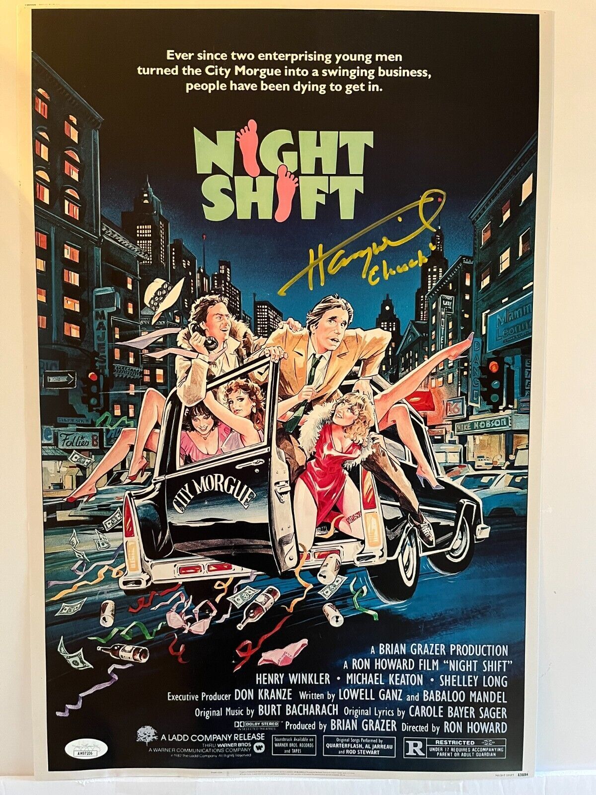 Autographed Henry Winkler Night Shift 12x18 Photo signed JSA
