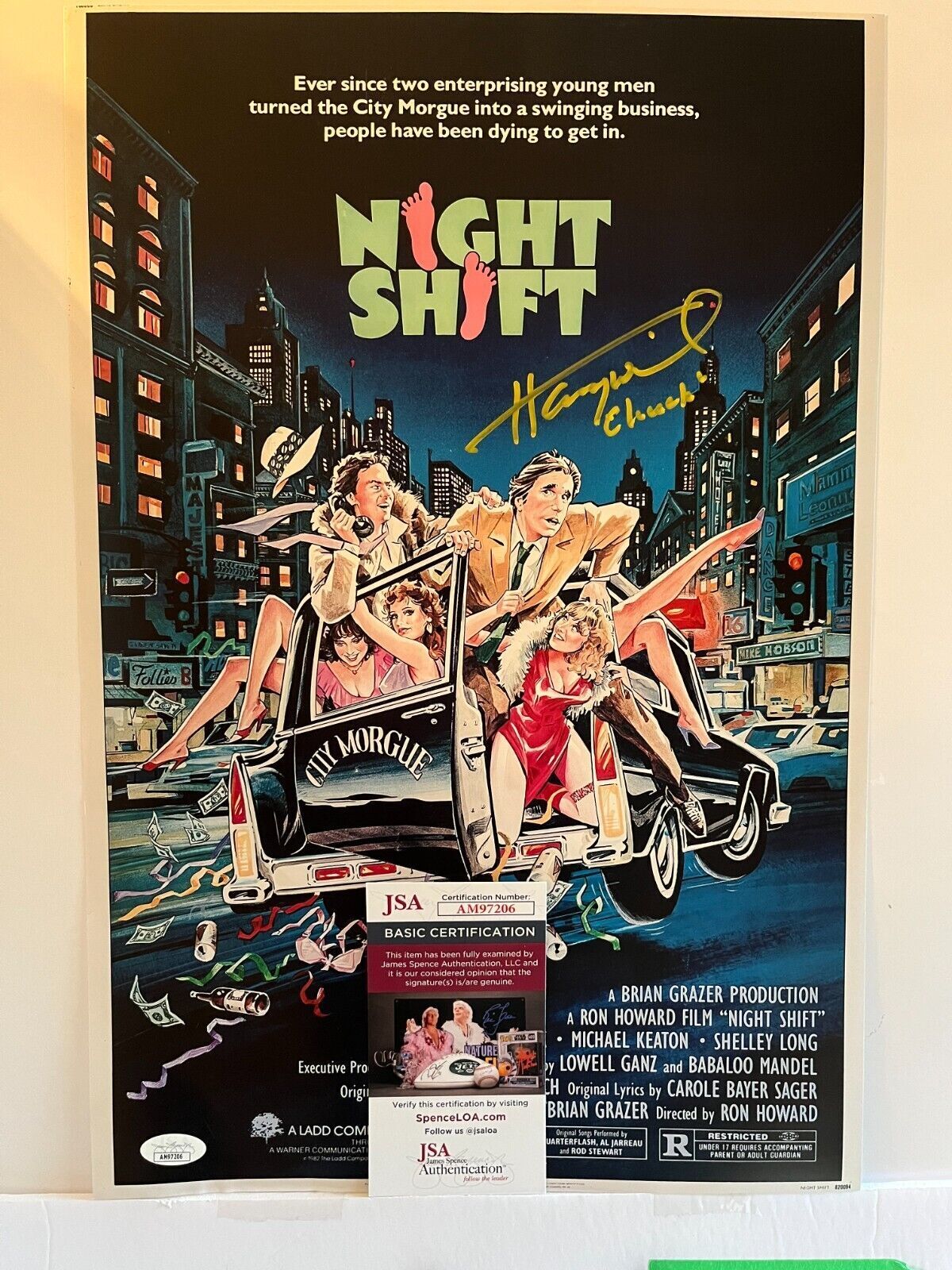Autographed Henry Winkler Night Shift 12x18 Photo signed JSA