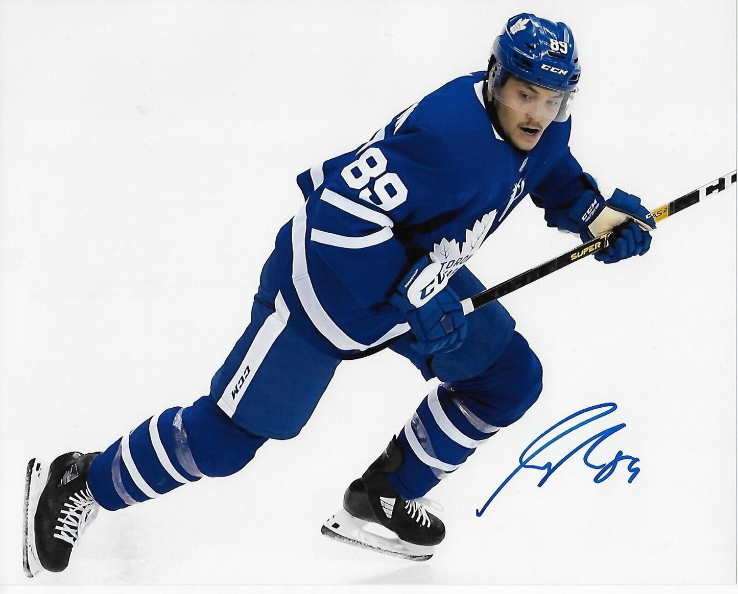 Photo 8x10 signée Nick Robertson par les Maple Leafs de Toronto #3 des Marlies de la AHL