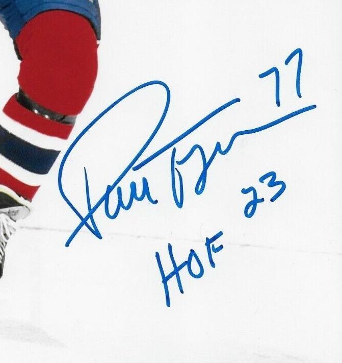 Photo 8x10 signée Pierre Turgeon Canadiens de Montréal #13 avec inscription HOF 23