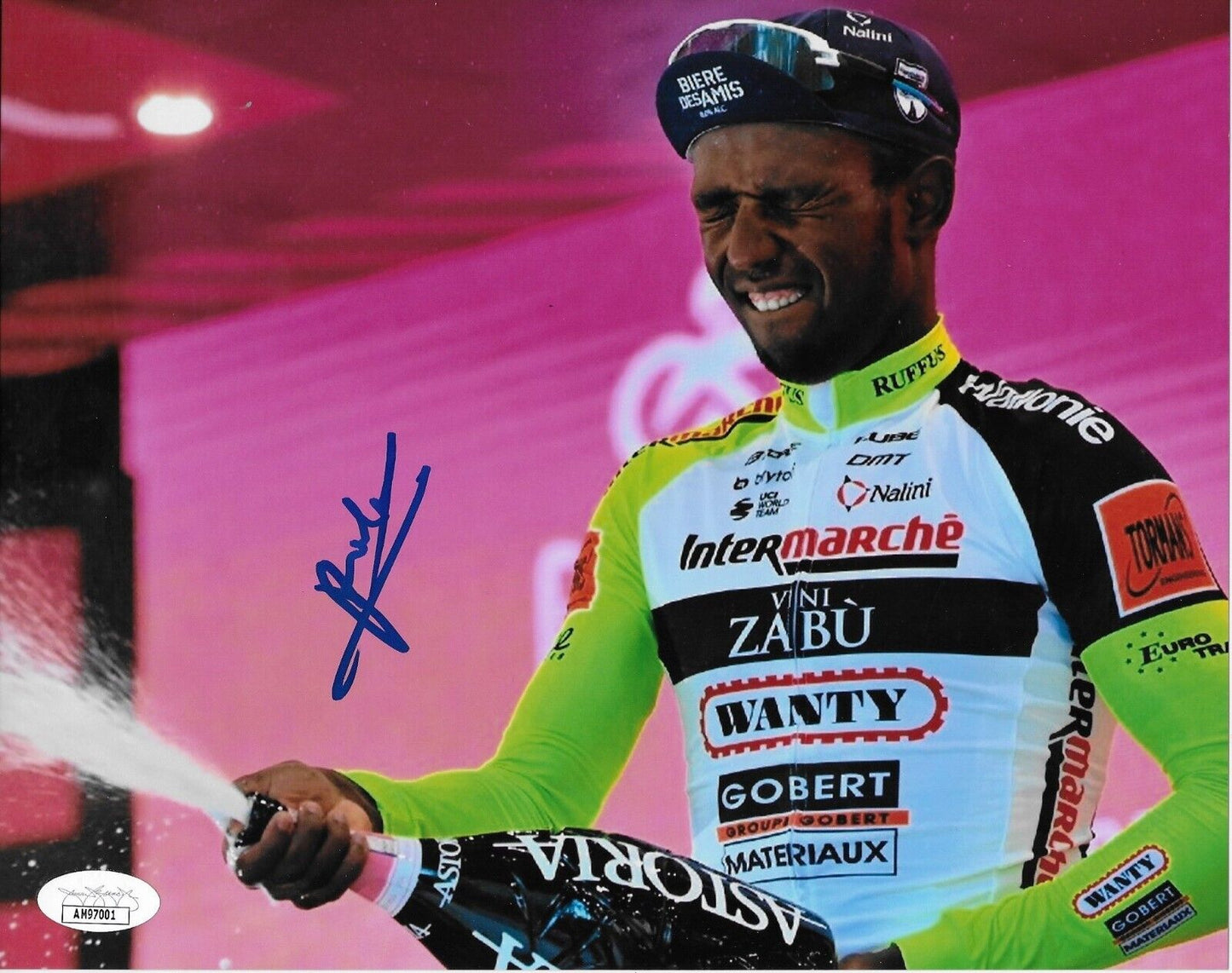 Autographed Cycling Biniam Girmay Intermarche Wanty 8x10 Photo #5 Original w JSA