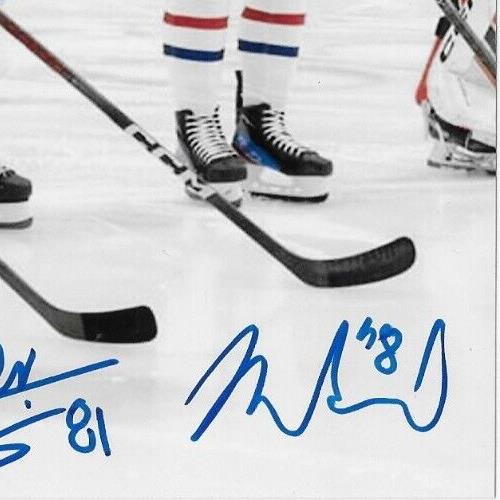 Autographié Canadiens de Montréal Struble Heineman Simoneau Mesar 8x10 Ph. Original