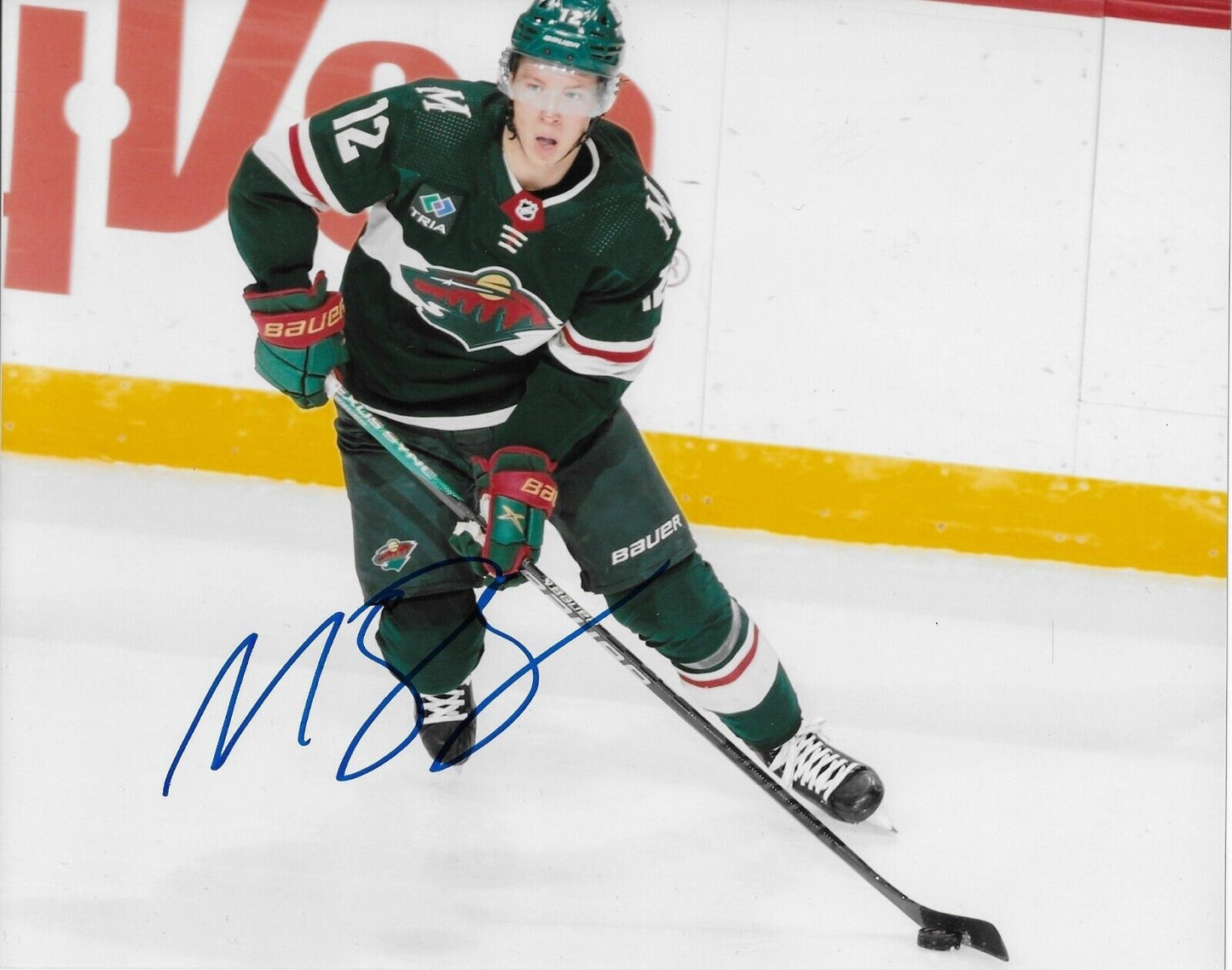 Photo 8x10 autographiée par Matt Boldy du Minnesota Wild #1 originale