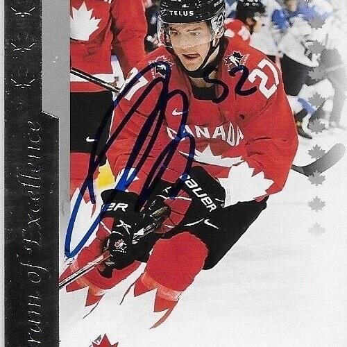 Carte autographiée 2021 Upper Deck Team Canada Juniors Justin Barron Original