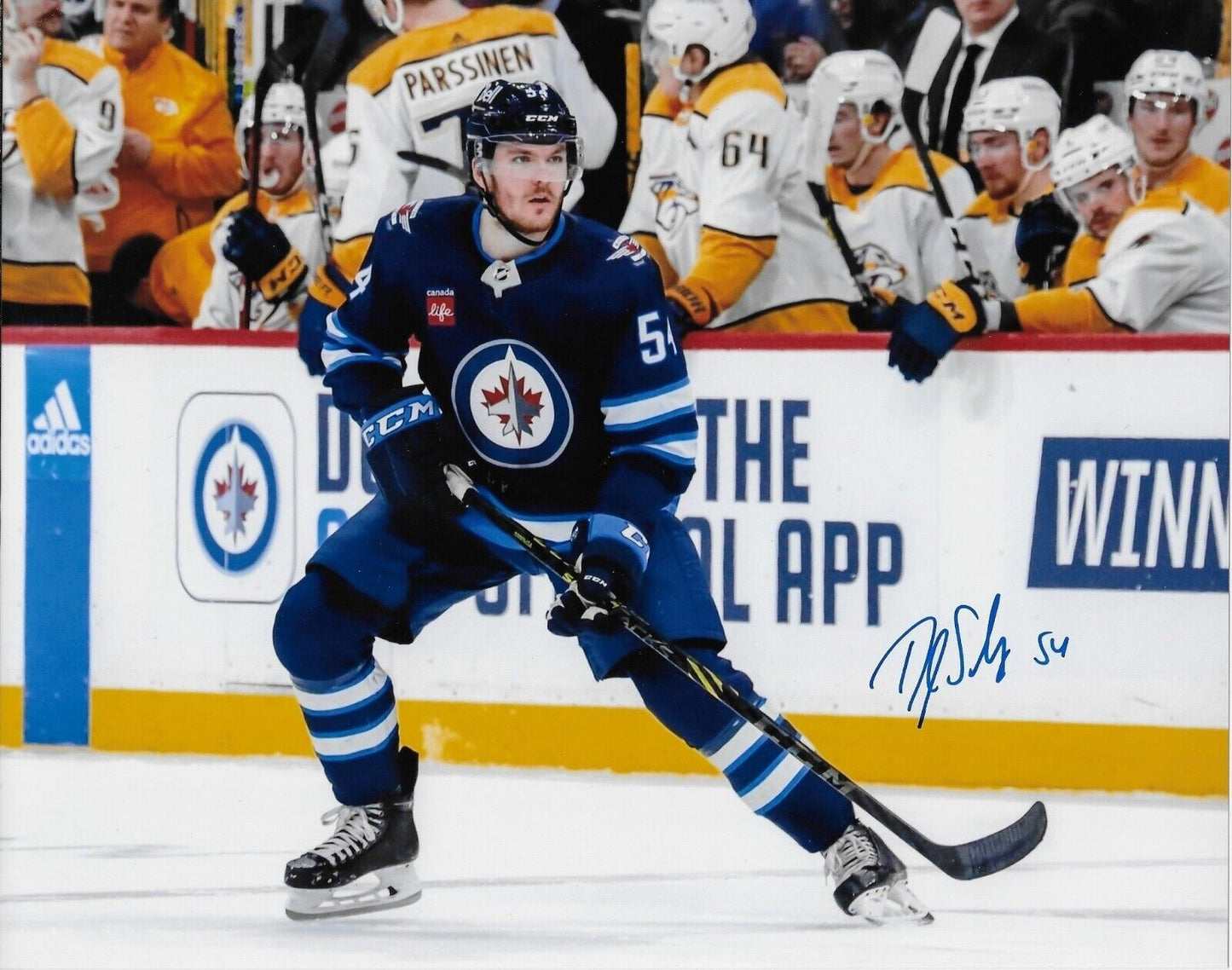Autographed Winnipeg Jets Dylan Samberg Signed 8x10 Photo #2 Original