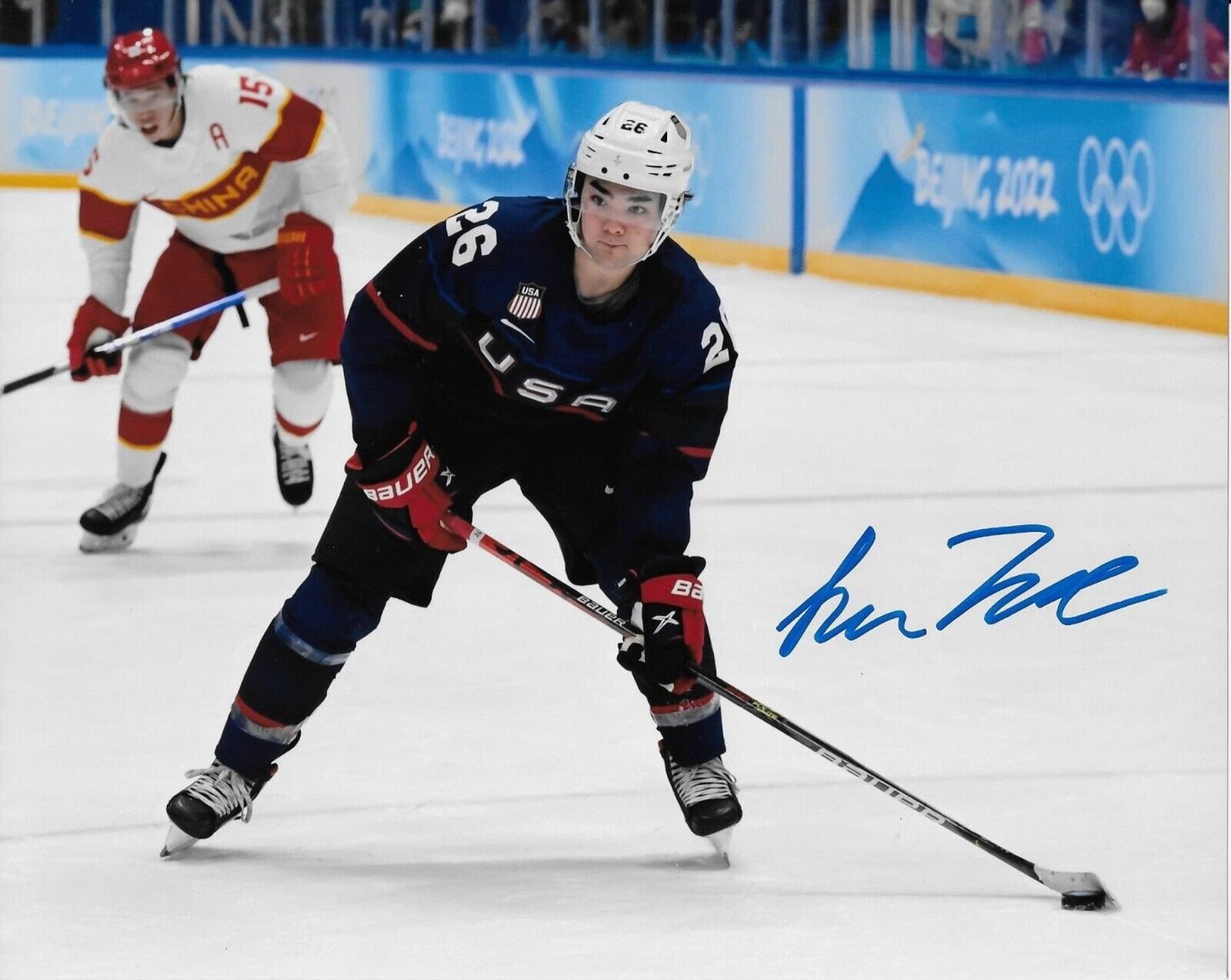 Photo 8x10 signée par les Canadiens de Montréal Sean Farrell Team USA #2, repêchage 2020