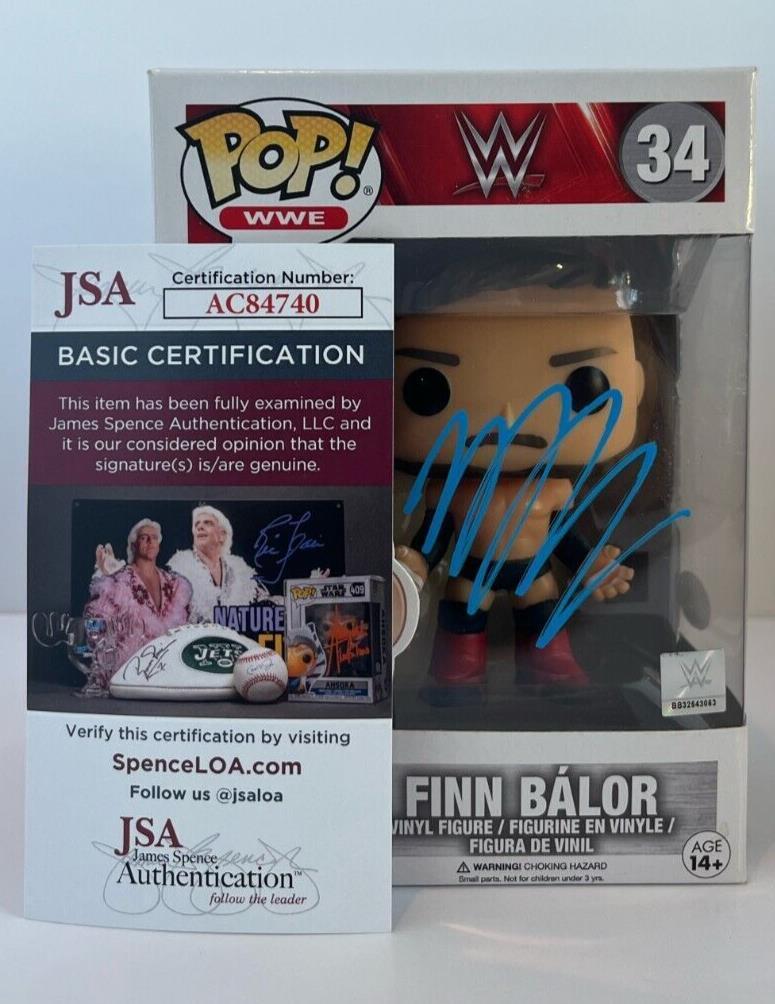 Autographed Finn Balor signed WWE Pop Funko JSA Wrestling