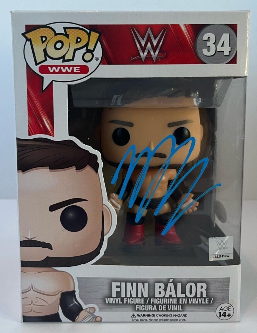 Autographed Finn Balor signed WWE Pop Funko JSA Wrestling