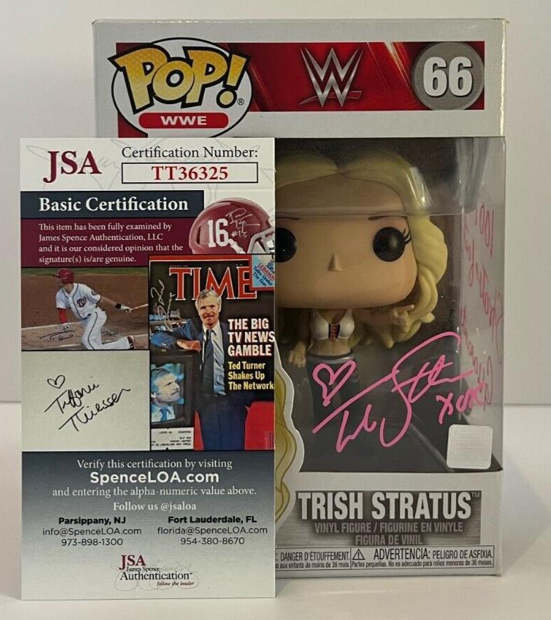 Autographed Trish Stratus signed WWE Pop Funko JSA Wrestling with inscription 2