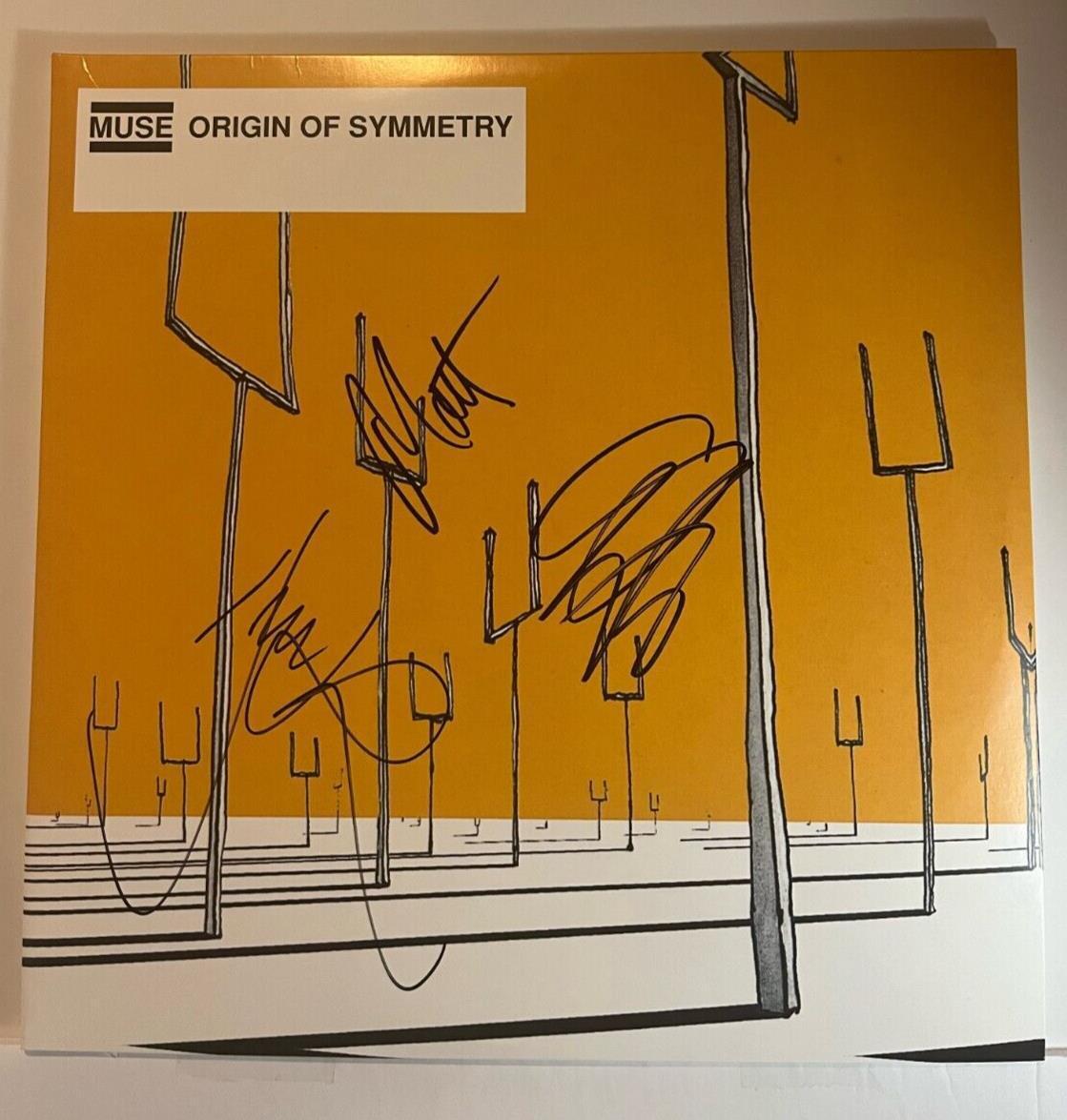 Autographed Muse Origin of Symmetry LP signed by all 3 Vinyl JSA Matt Bellamy