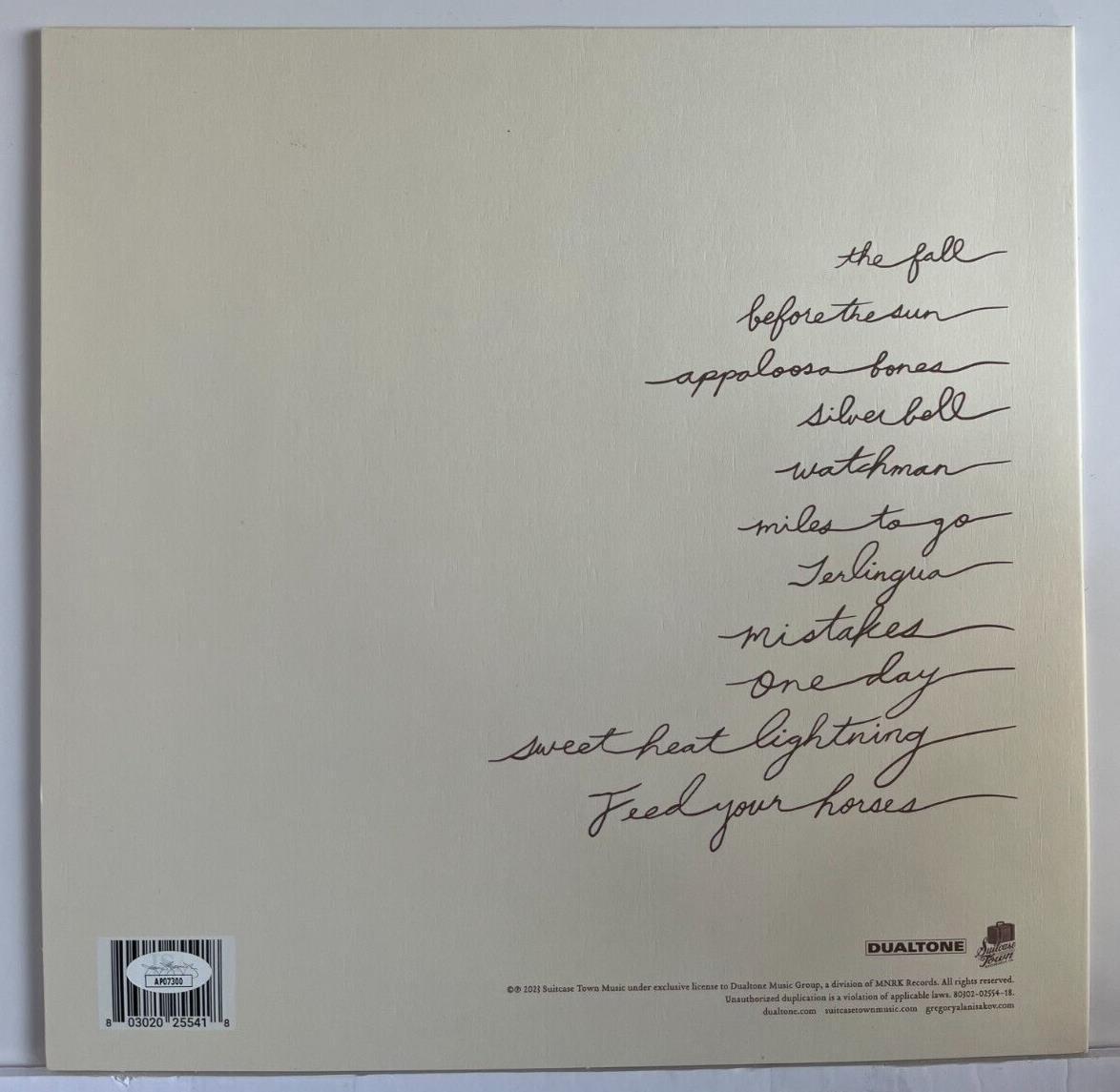 Autographed Gregory Alan Isakov Appaloosa Bones LP signed Vinyl JSA
