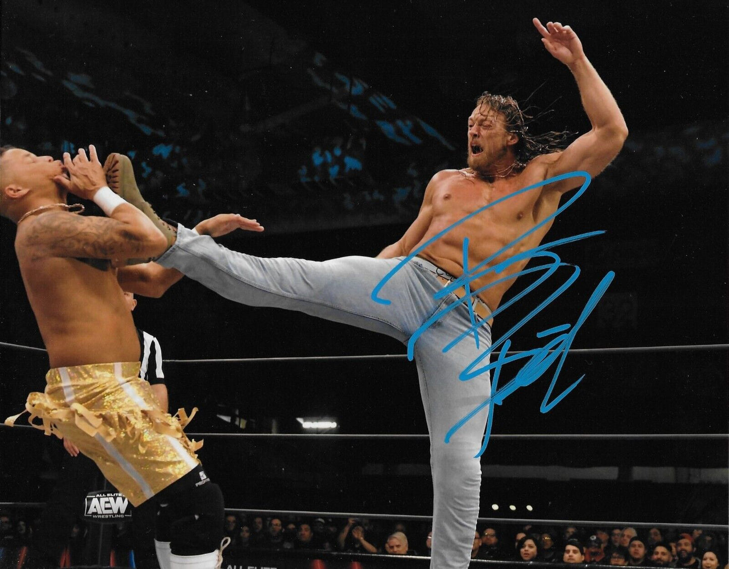 Autographed Wrestling Big Bill Signed AEW 8x10 Photo #1 Original