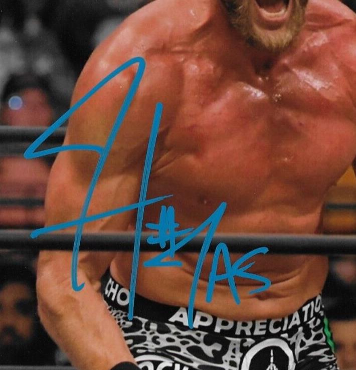 Photo AEW 8x10 signée par Jake Hager, catcheur, n°2, originale