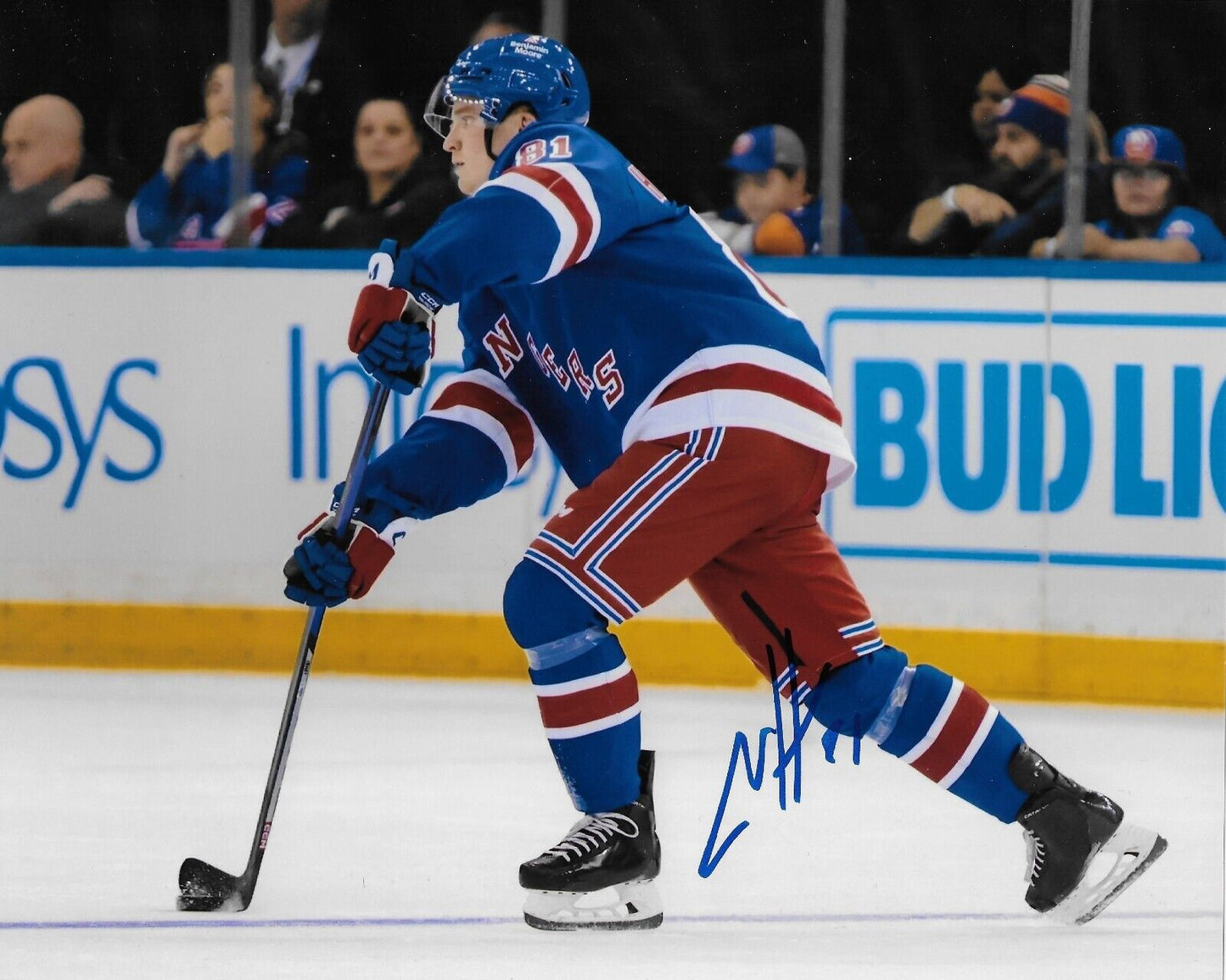 Autographed New York Rangers Mac Hollowell Signed 8x10 Photo #1 Original