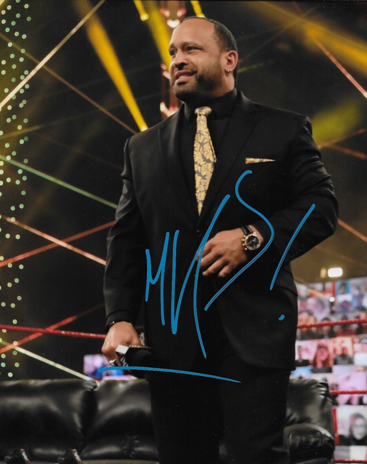 Photo autographiée du MVP de la lutte WWE 8x10 signée #1 Original