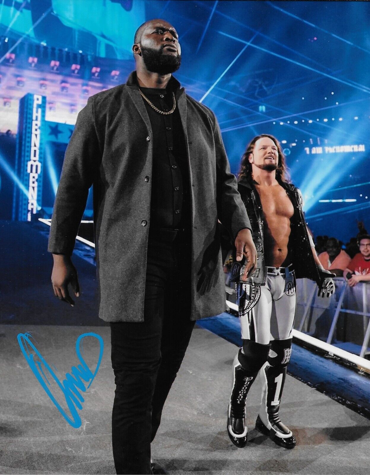 Autographed Wrestling Omos Signed WWE 8x10 Photo #2 Original