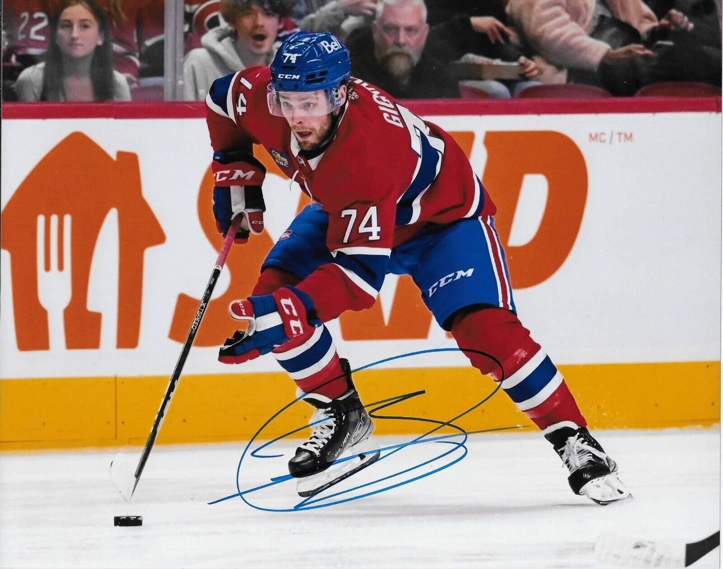 Autographed Montreal Canadiens Brandon Gignac Signed 8x10 Photo #3 Original