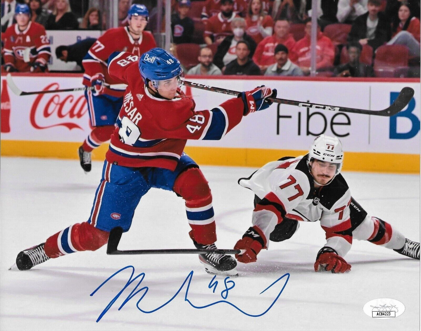 Photo autographiée #2 de Filip Mesar, Canadien de Montréal, format 8x10, avec authentification JSA