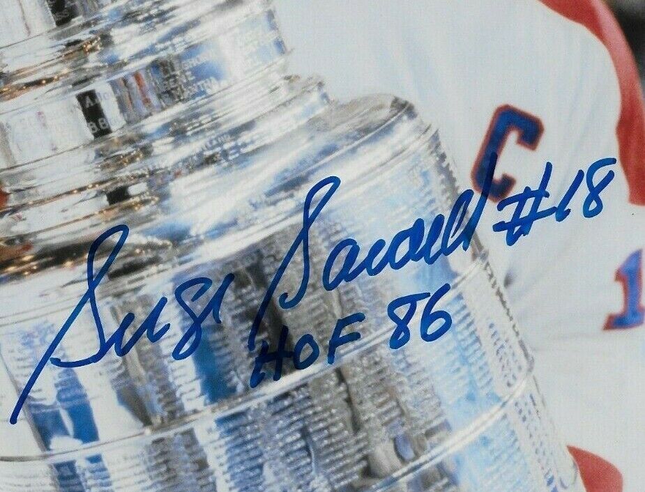 Auto. Montreal Canadiens Hall of Famer Serge Savard Stanley Cup 8x10 Photo #2