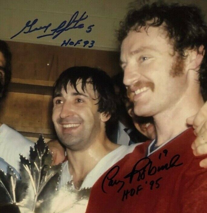 Montreal Canadiens Serge Savard Guy Lapointe Larry Robinson 11x14 Photo #3 w JSA