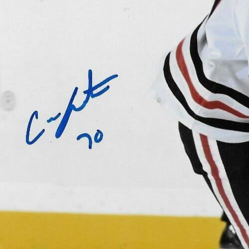 Photo autographiée 8x10 de Cole Guttman des Blackhawks de Chicago #2