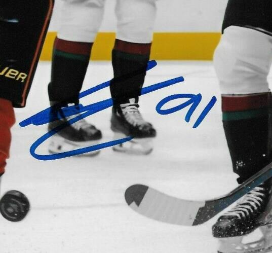 Photo autographiée 8x10 signée Leo Carlsson des Ducks d'Anaheim #2