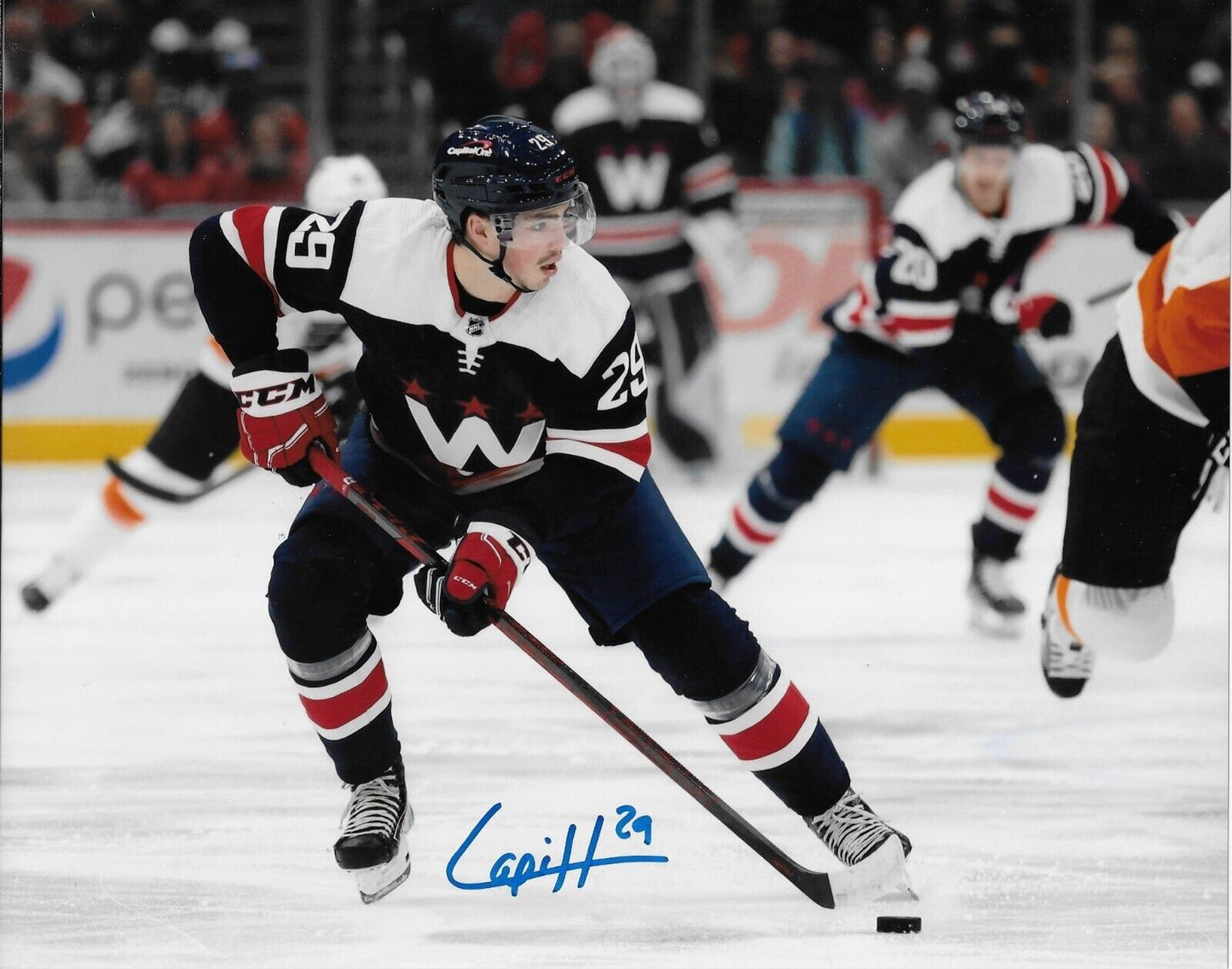 Signed Hendrix Lapierre Washington Capitals Autographed 8x10 Photo #5 Original
