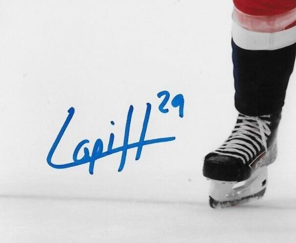 Photo autographiée 8x10 signée Hendrix Lapierre Washington Capitals #2 Original