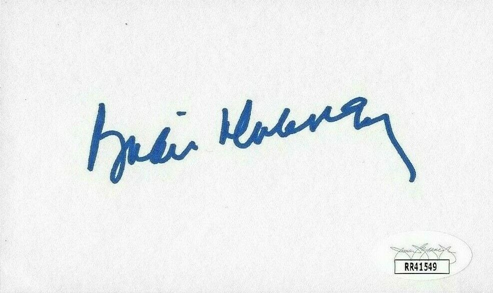 Signed Brian Mulroney Canadian Prime Minister Autographed 3x5 Index Card w JSA