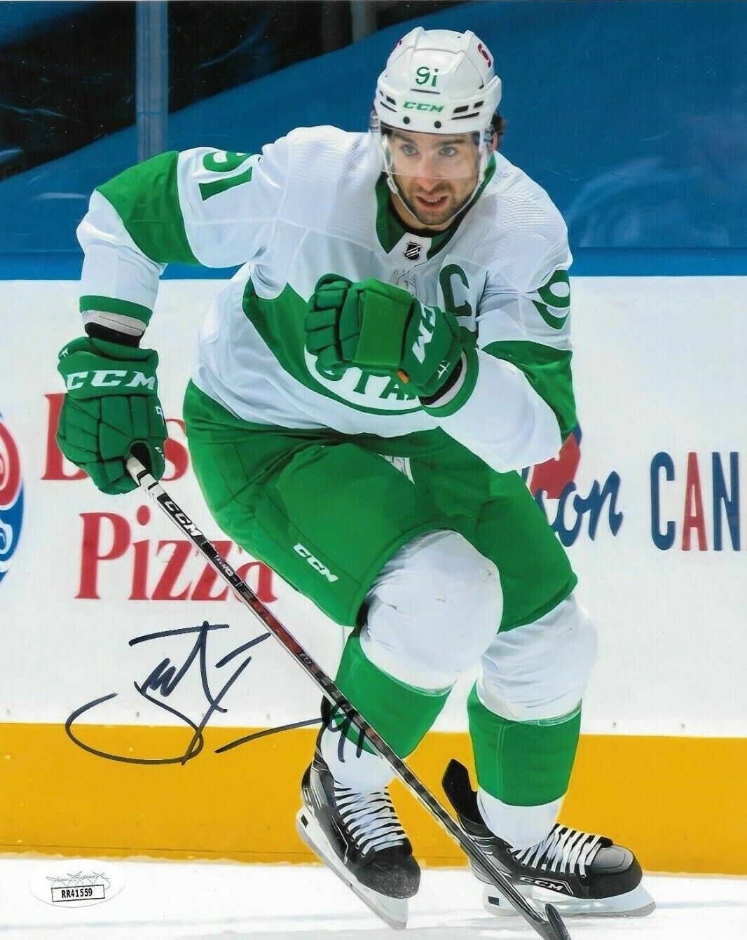 Photo 8x10 signée John Tavares des Maple Leafs de Toronto, 2 authentifications JSA originales