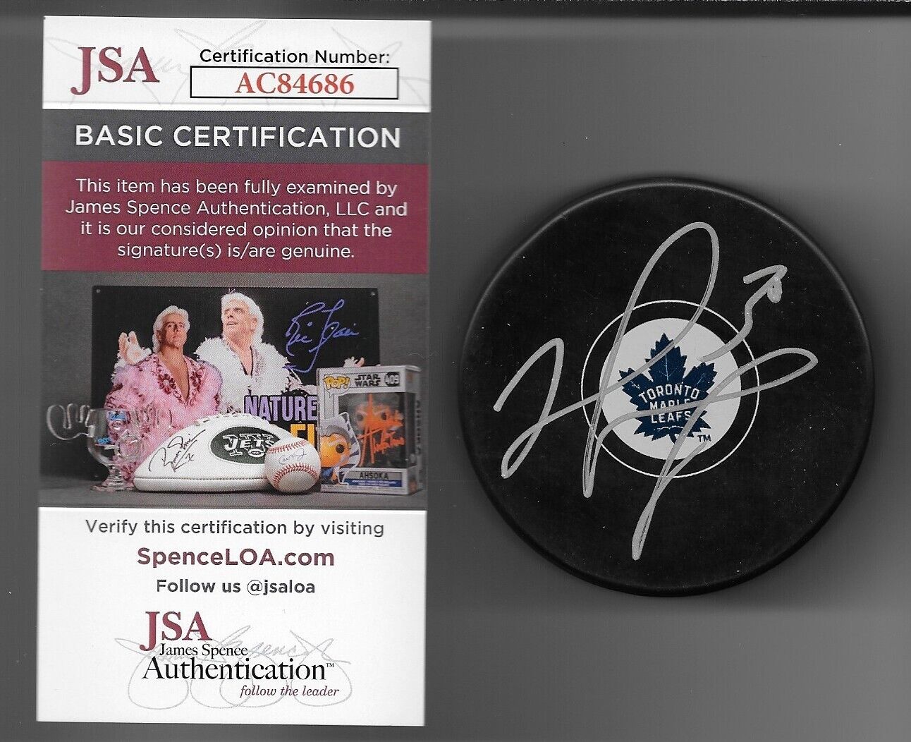 Signed Matt Murray Toronto Maple Leafs Hockey Puck with JSA Authentication