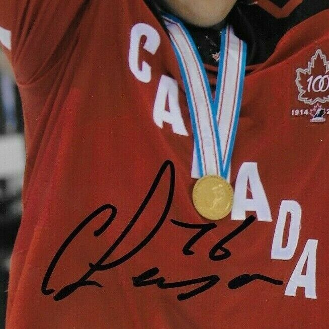 Autographed World Juniors Team Canada Curtis Lazar 8x10 Photo #1 Original
