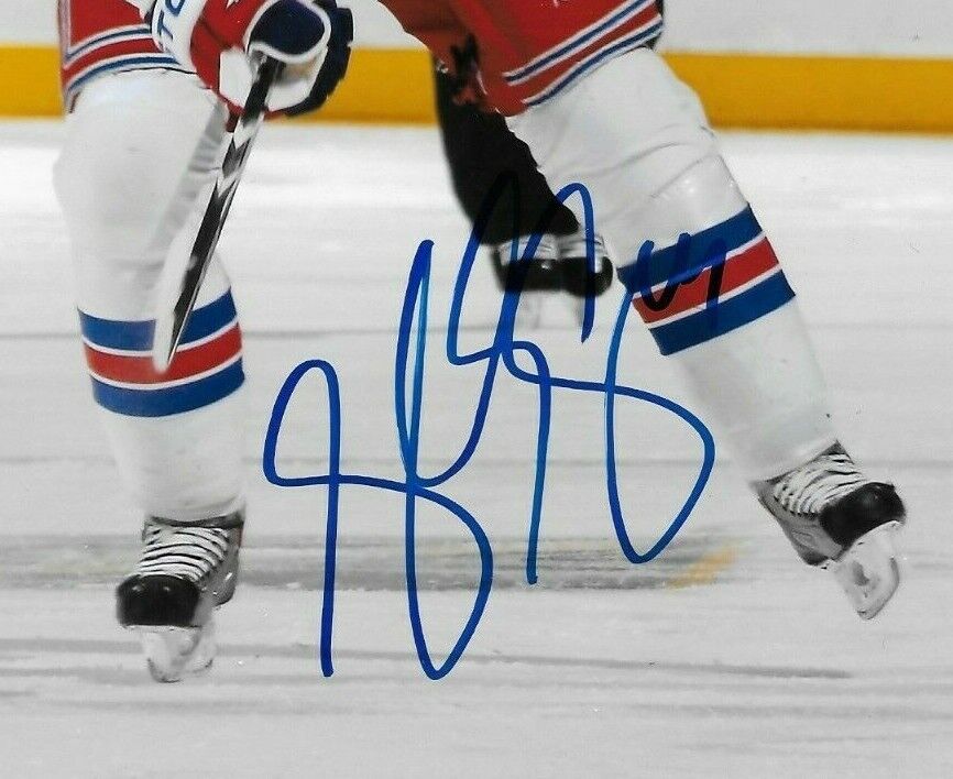 Signed Steve Eminger New York Rangers Autographed 8x10 Photo #1 Original
