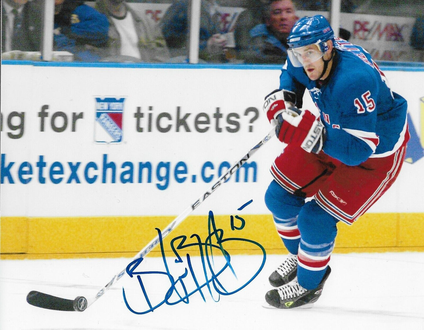 Signed Blair Betts New York Rangers Autographed 8x10 Photo #1 Original