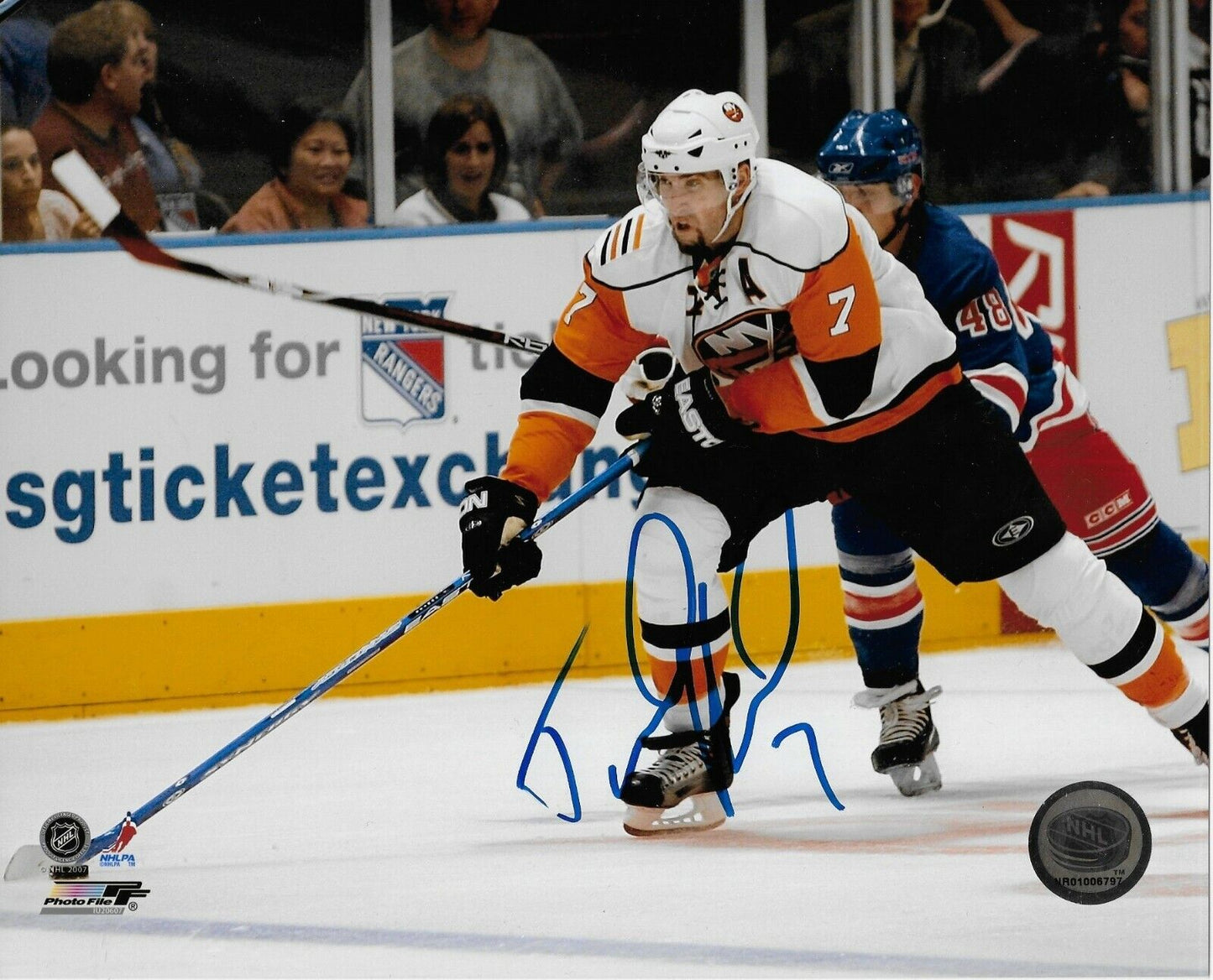 Signed Trent Hunter New York Islanders Autographed 8x10 Photo#1 Original