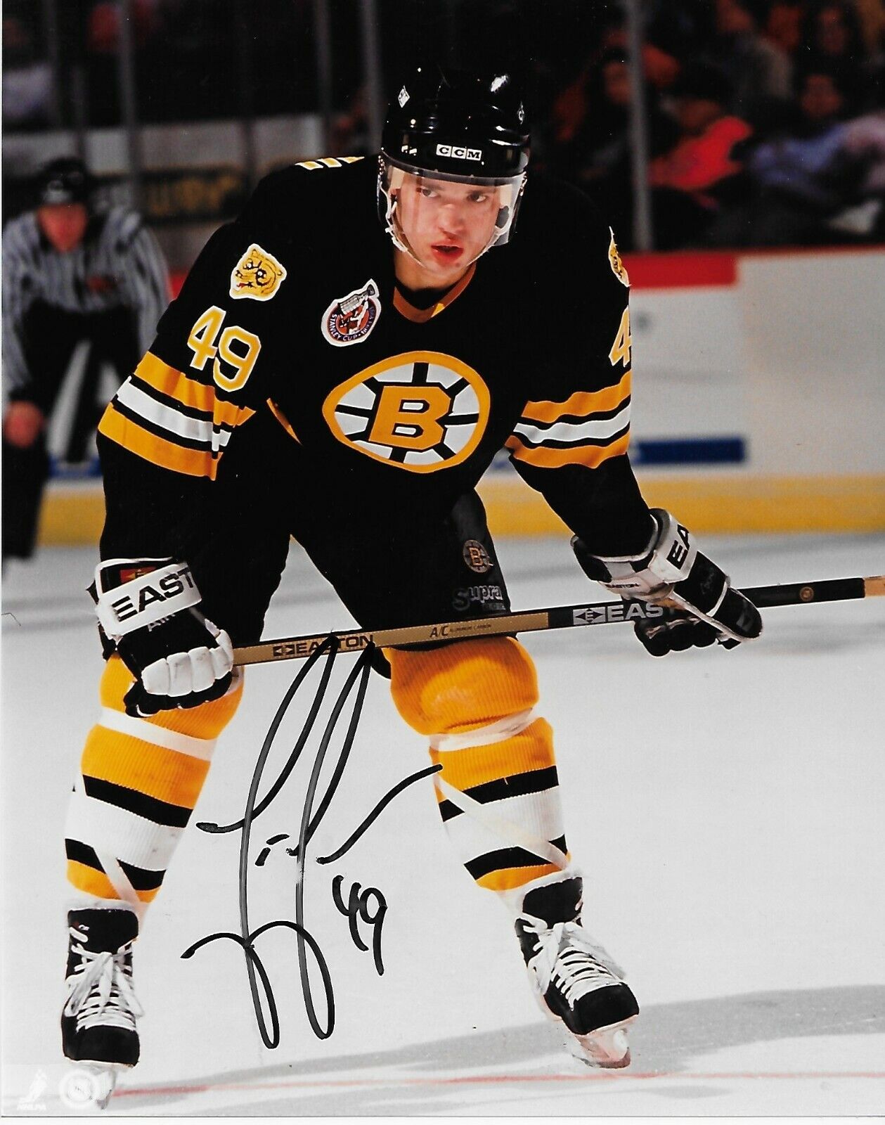 Signed Joe Juneau Boston Bruins 8x10 Photo #3 Original with Authentication