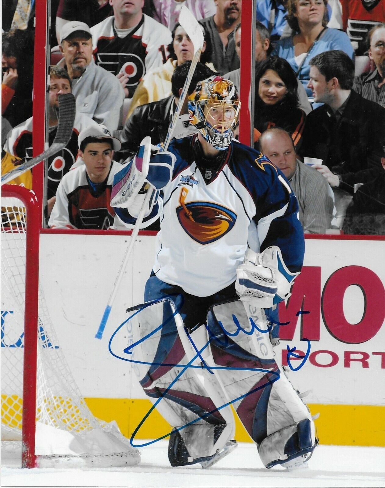 Photo autographiée 8x10 signée par Johan Hedberg des Thrashers d'Atlanta #1
