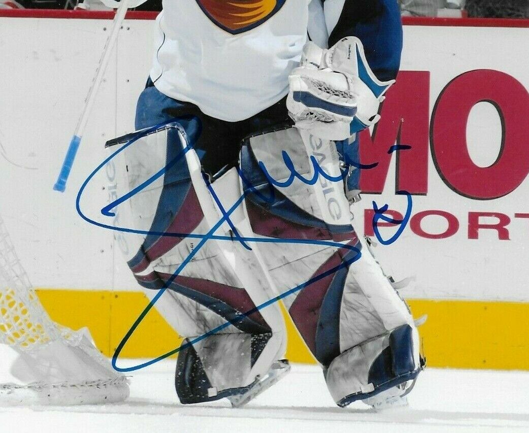 Photo autographiée 8x10 signée par Johan Hedberg des Thrashers d'Atlanta #1