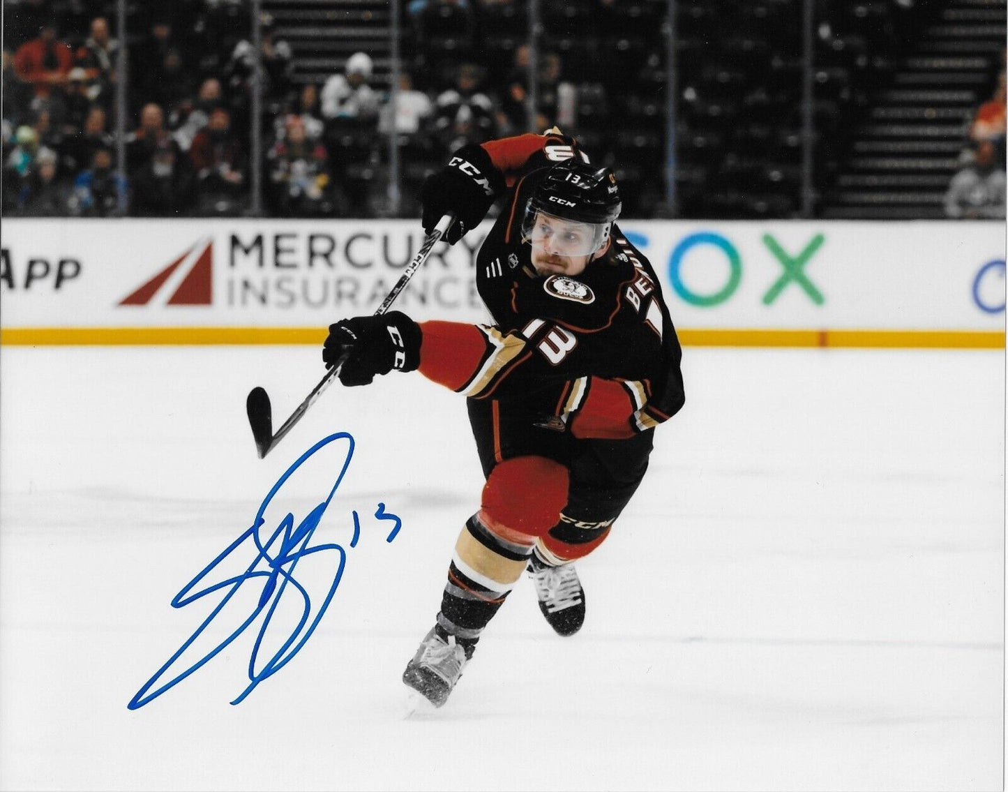 Signed Simon Benoit Anaheim Ducks Autographed 8x10 Photo #3 Original