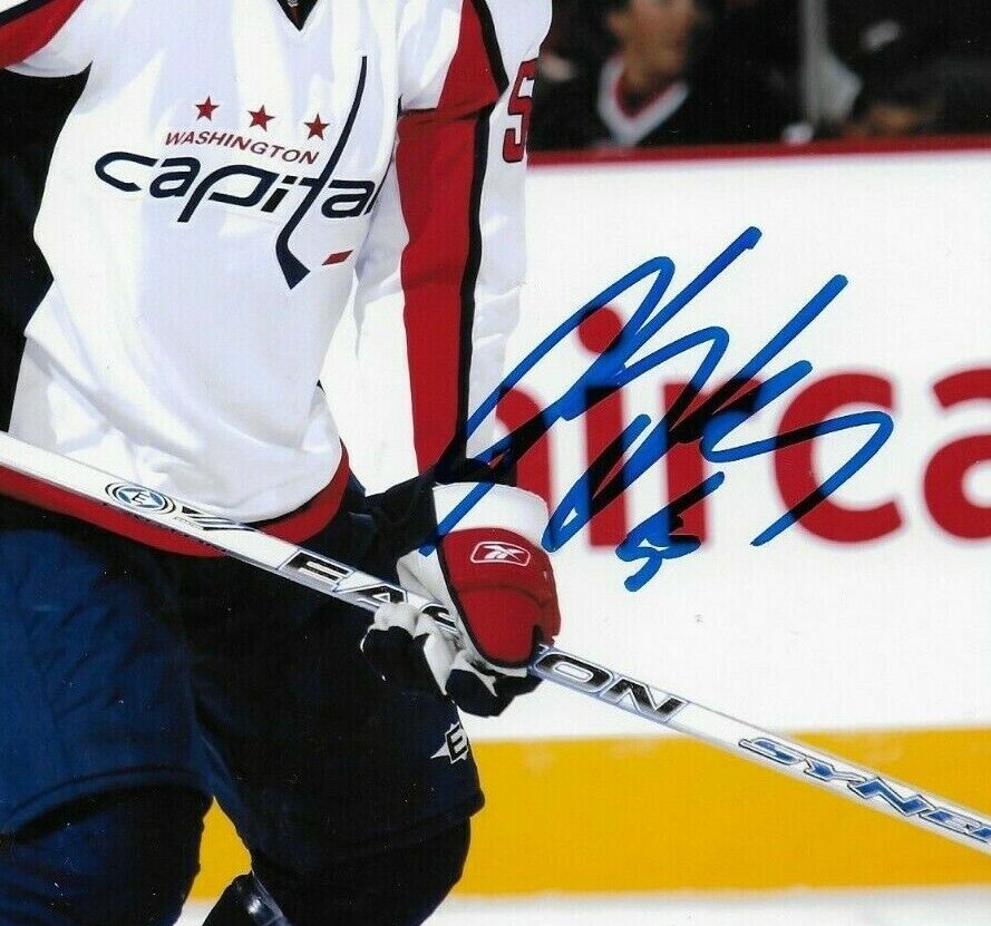 Signed Jeff Schultz Washington Capitals Autographed 8x10 Photo #1 Original