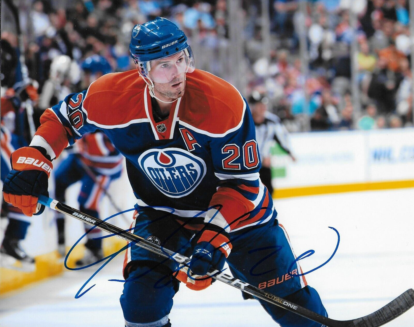 Photo autographiée 8x10 signée par Eric Belanger des Oilers d'Edmonton #1