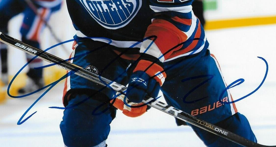 Photo autographiée 8x10 signée par Eric Belanger des Oilers d'Edmonton #1