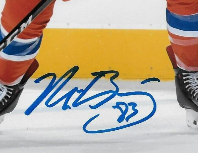 Signed Matthew Matt Benning Edmonton Oilers Autographed 8x10 Photo #1 Original