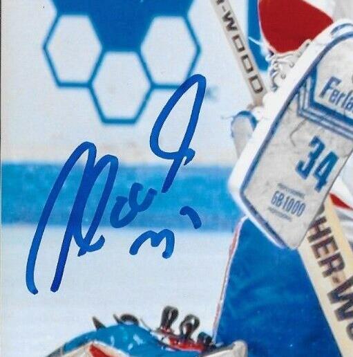 Photo autographiée 8x10 signée André Racicot par les Canadiens de Montréal #4