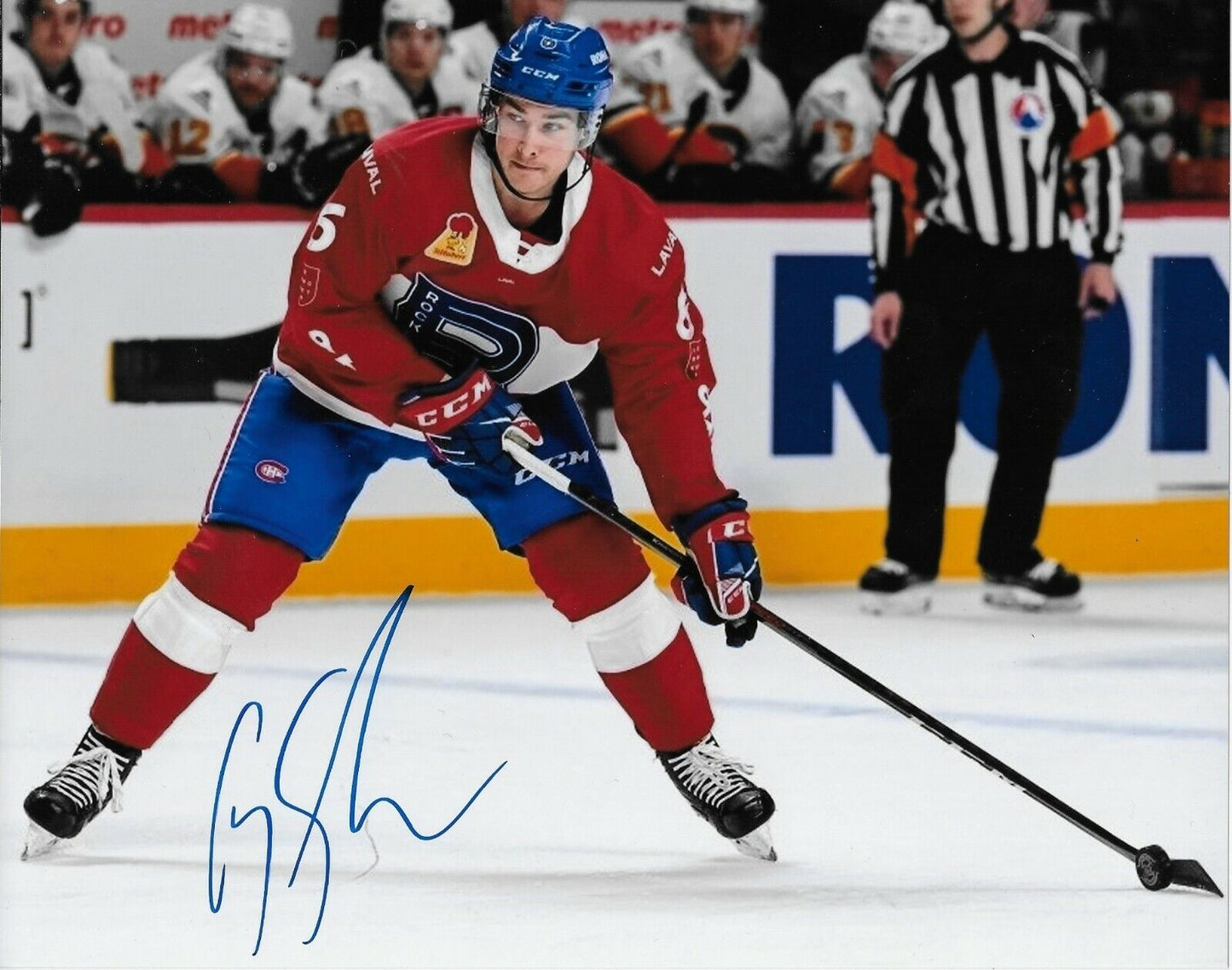Photo autographiée 8x10 des Canadiens de Montréal signée Corey Schueneman #1
