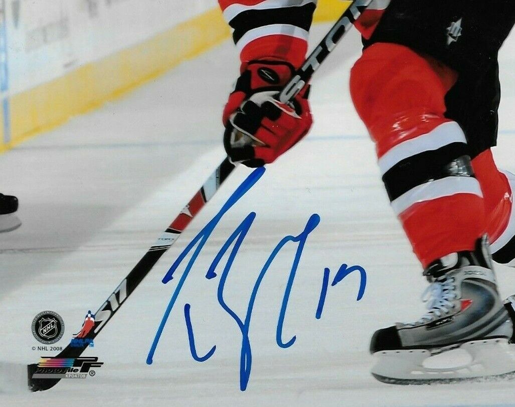 Signed Travis Zajac New Jersey Devils Autographed 8x10 Photo #1 Original