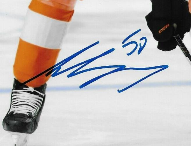 Signed Adam Ginning Philadelphia Flyers Autographed 8x10 Photo #1 Original